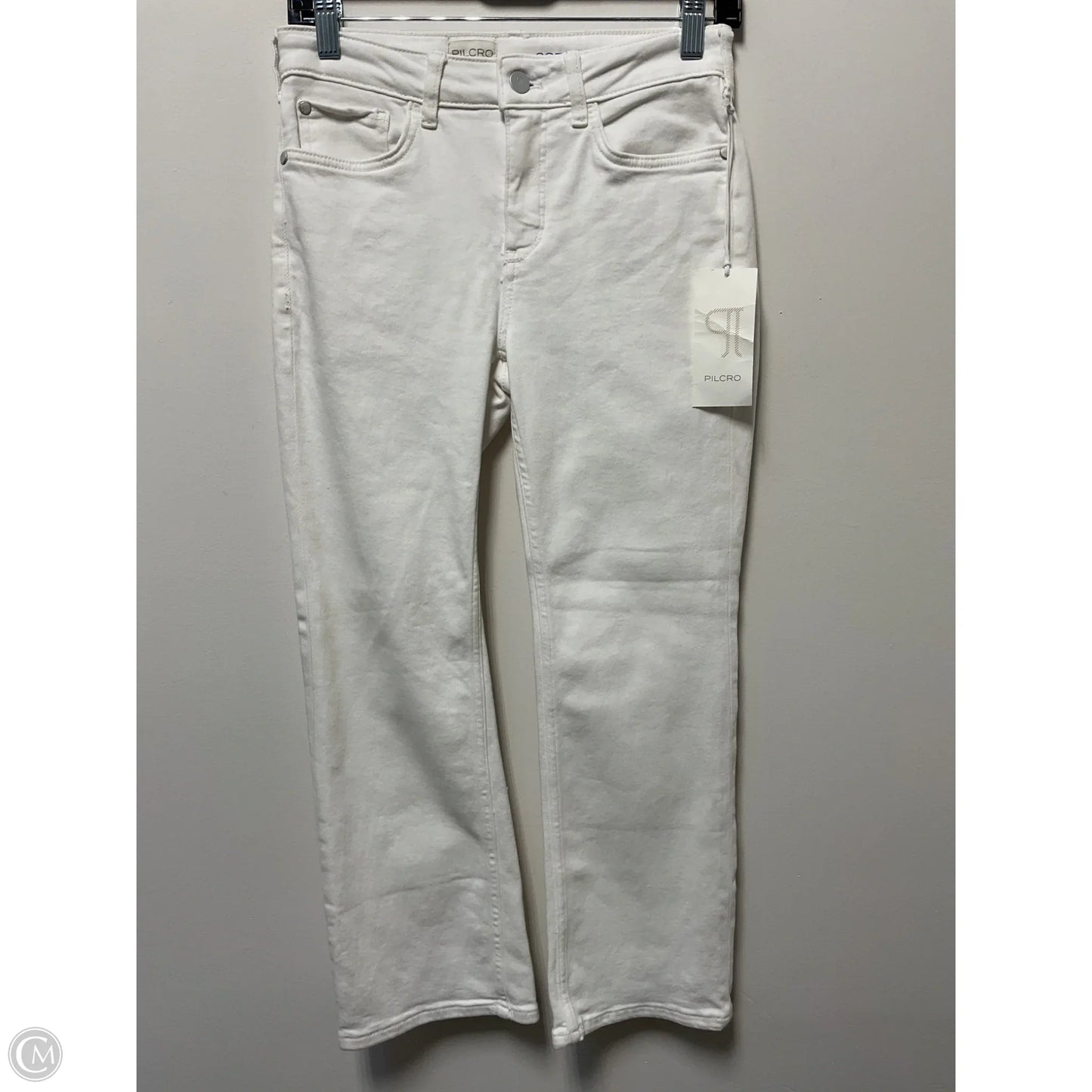 Jeans Straight By Pilcro In White Denim, Size: 4p