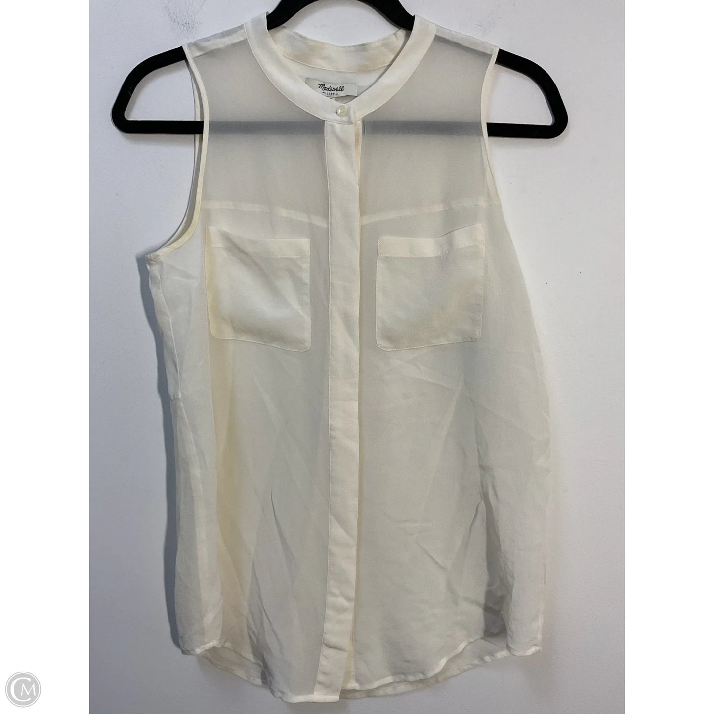 Blouse Sleeveless By Madewell In Ivory, Size: M
