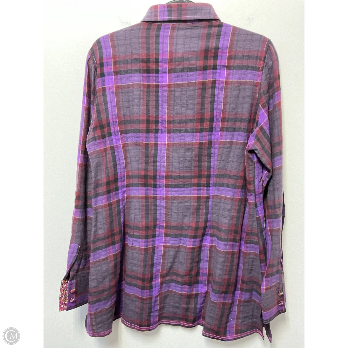 Tunic Long Sleeve By Cmc In Plaid Pattern, Size: L