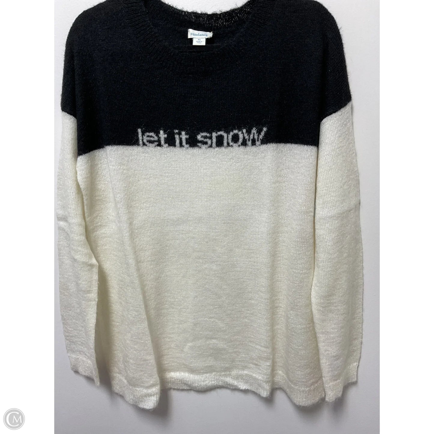 Sweater By Sundance In Black & White, Size: Xl