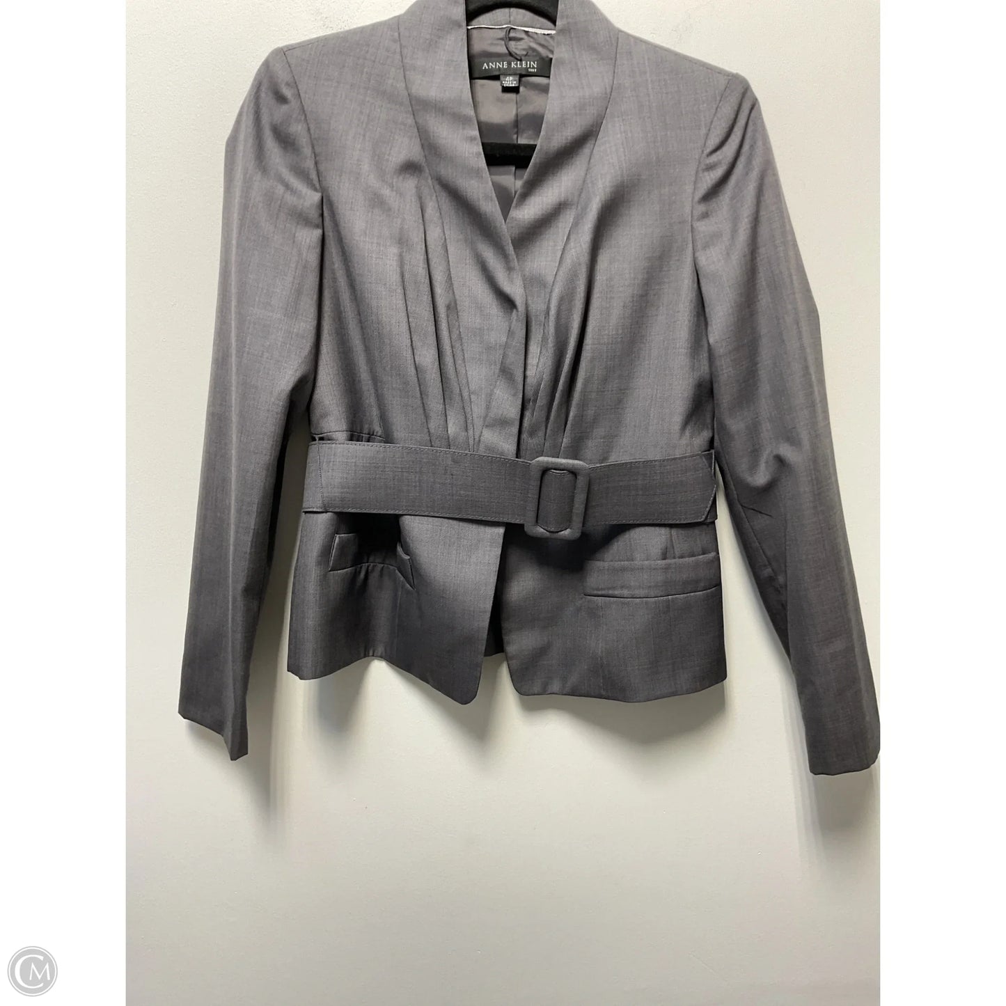 Blazer By Anne Klein In Grey, Size: Sp