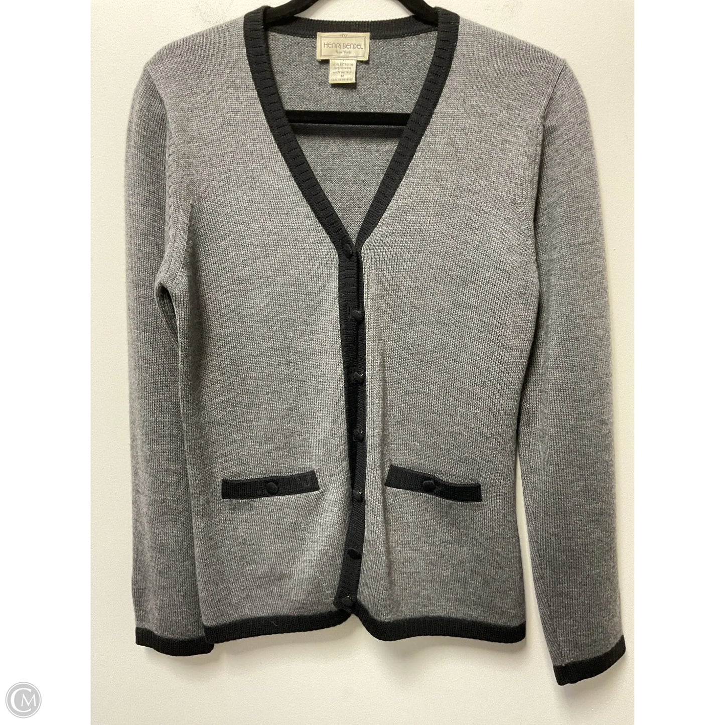 Sweater Cardigan By Henri Bendel In Grey, Size: M