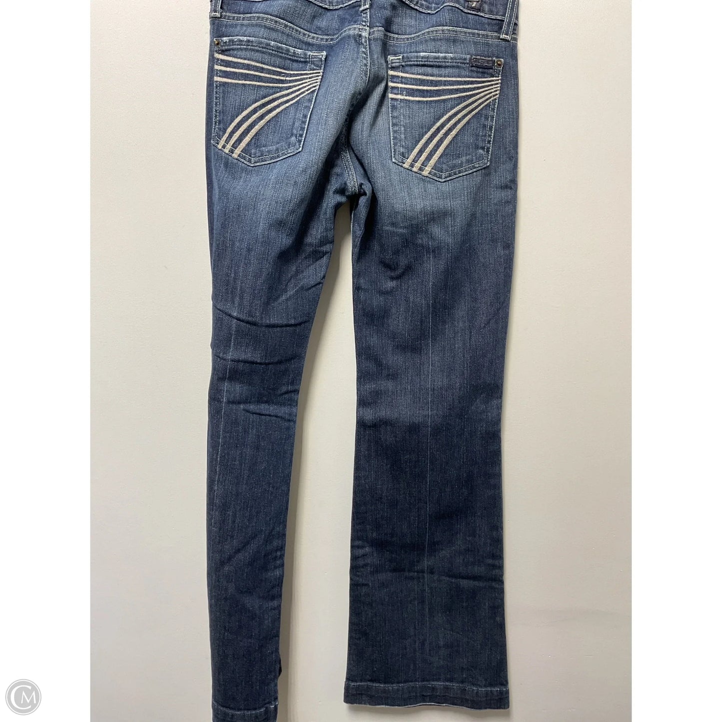 Jeans Flared By 7 For All Mankind In Blue Denim, Size: 6