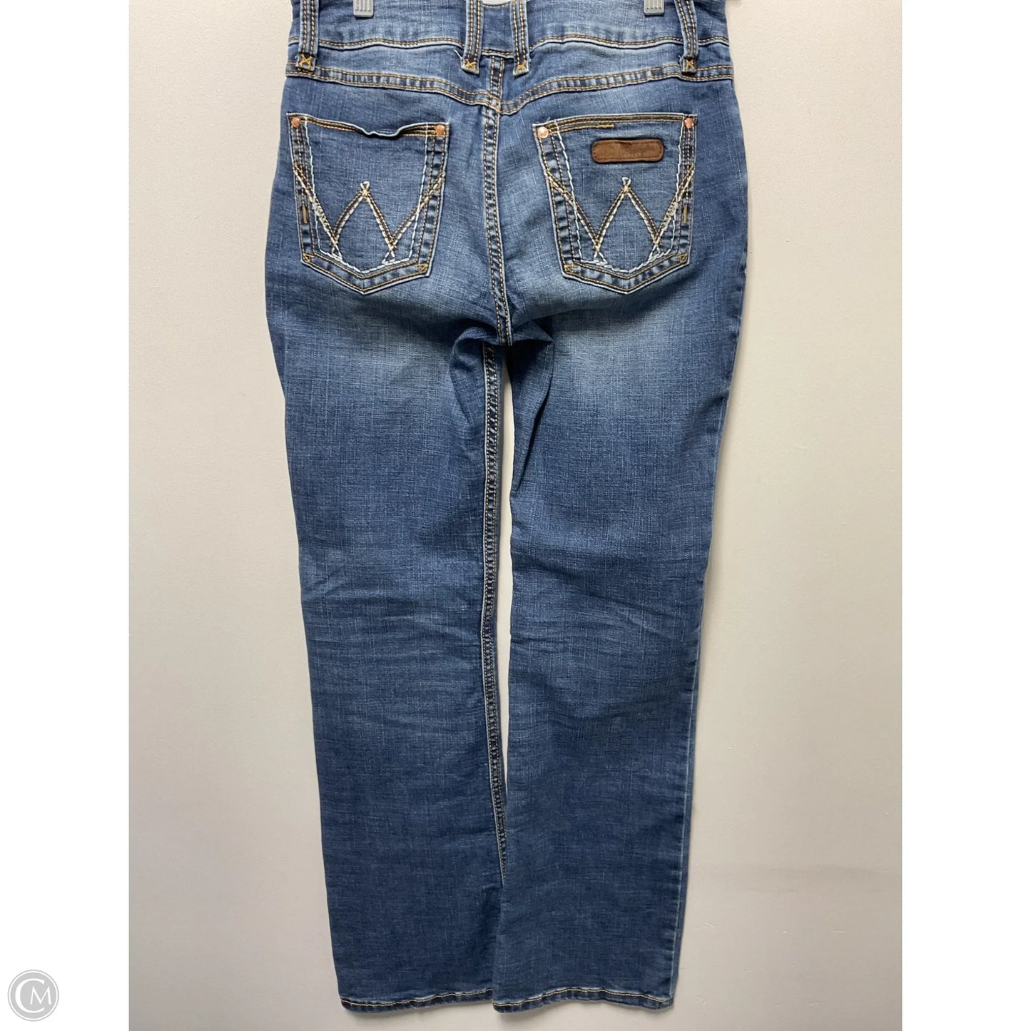 Jeans Boot Cut By Wrangler In Blue Denim, Size: 4