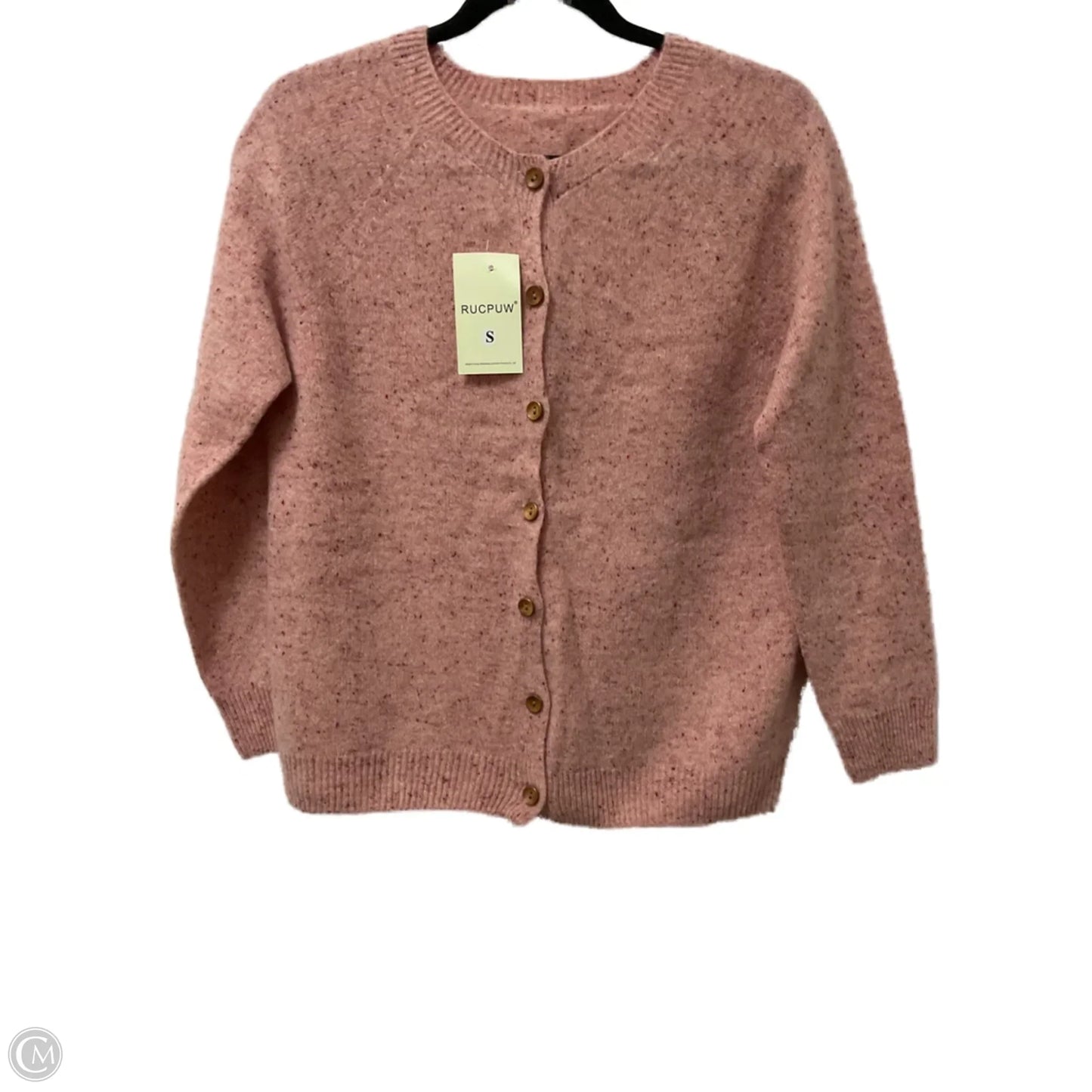 Sweater Cardigan By Clothes Mentor In Peach, Size: S