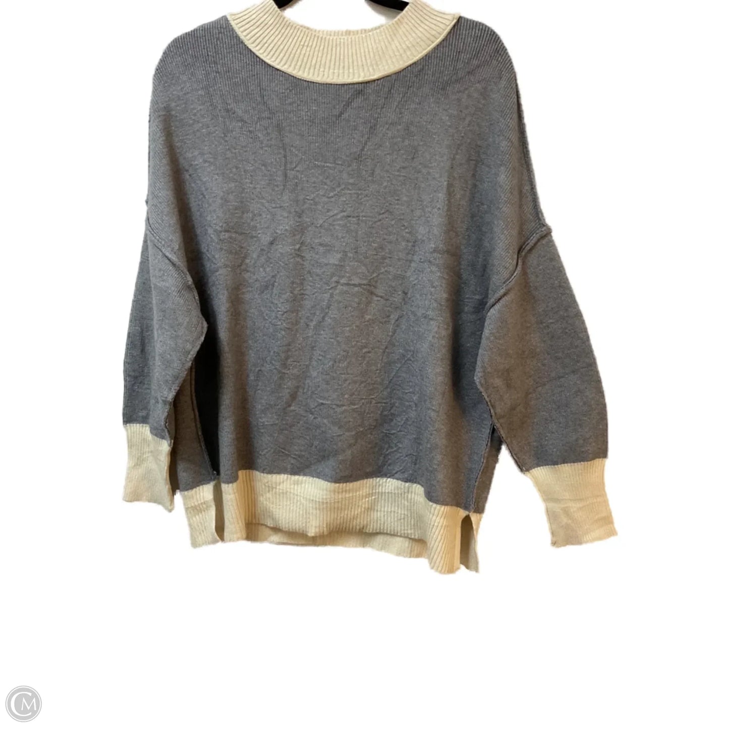 Sweater By Zesica In Cream & Grey, Size: M