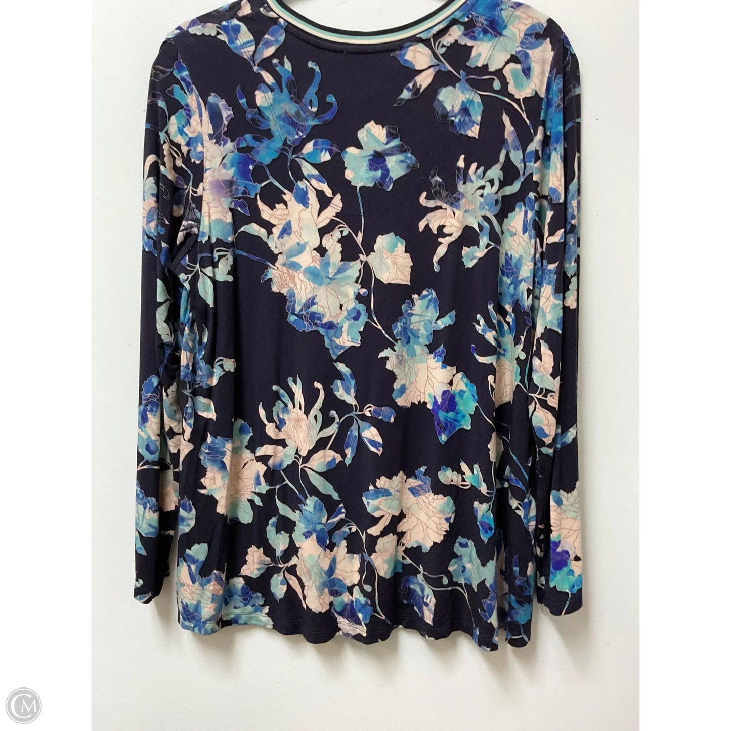 Top Long Sleeve By Johnny Was In Navy, Size: L