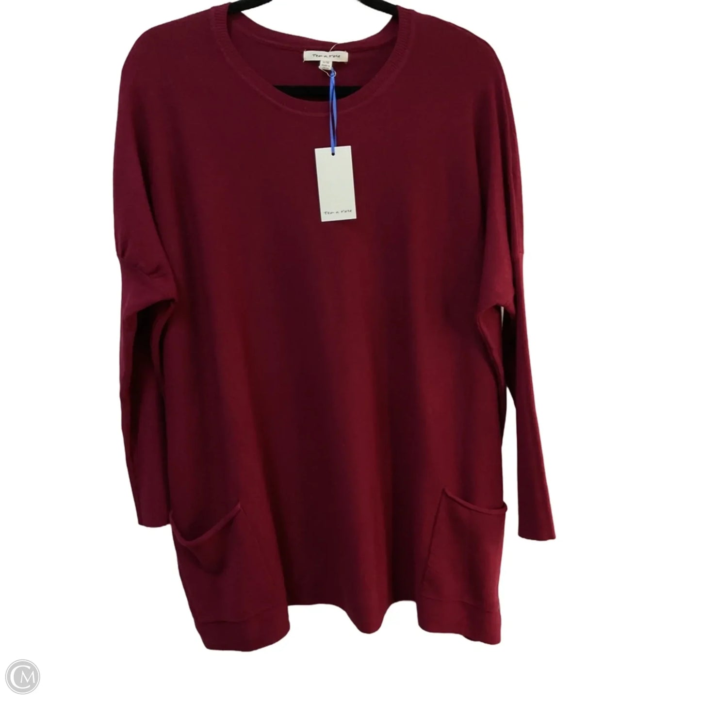 Sweater By Tea N Rose In Maroon, Size: S