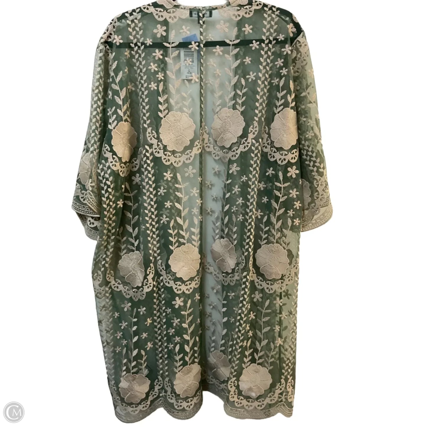 Kimono By Torrid In Green & Tan, Size: 2x