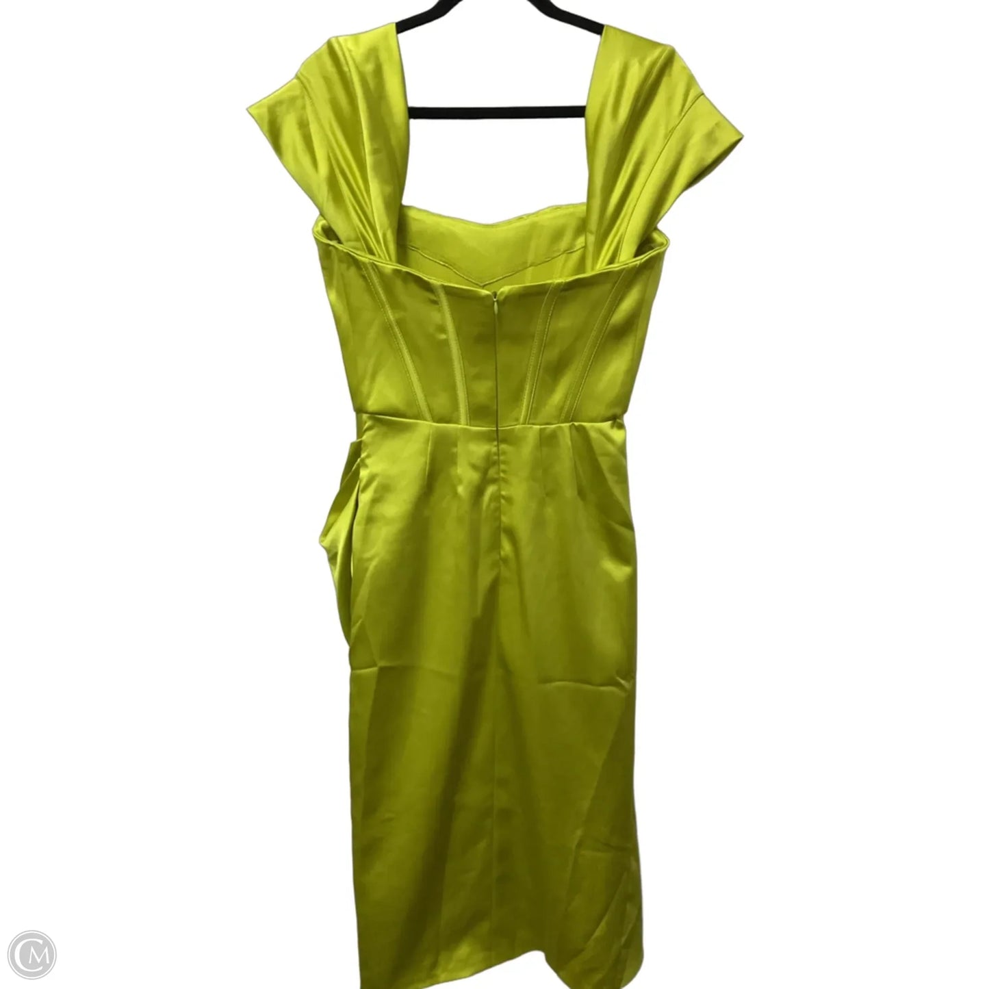 Dress Party Midi By Cmb In Chartreuse, Size: Xs