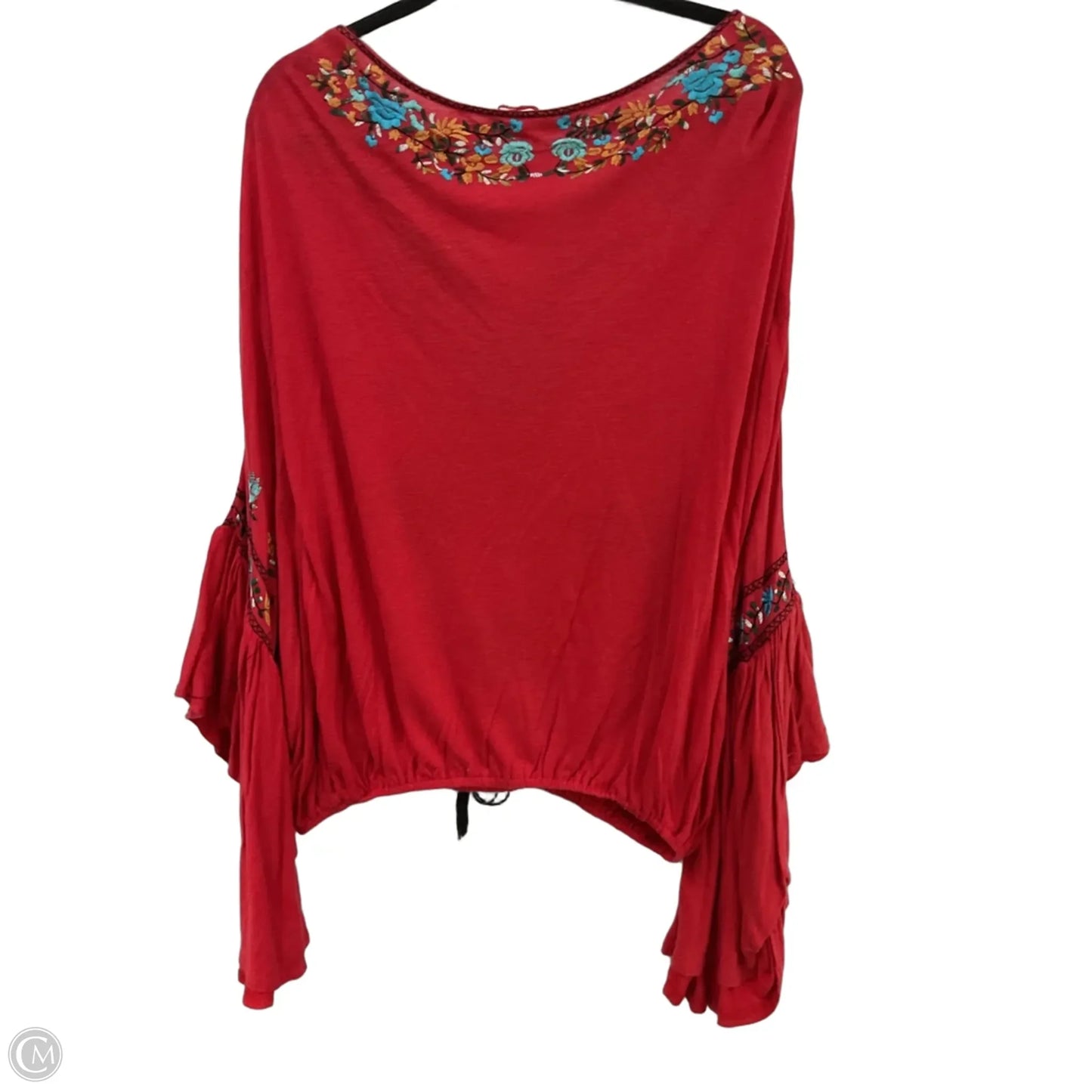 Top 3/4 Sleeve By Free People In Red, Size: M