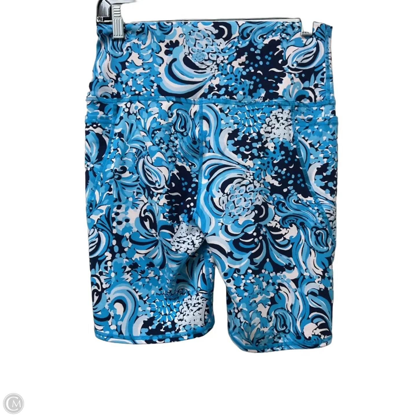 Shorts Designer By Lilly Pulitzer In Blue & White, Size: L