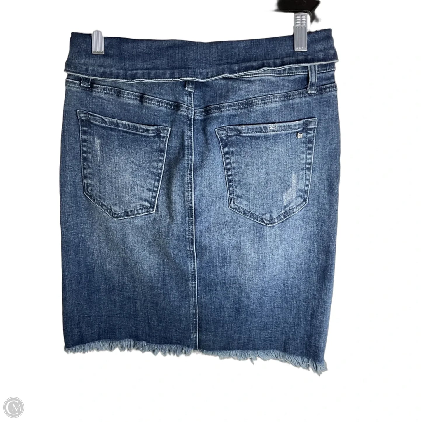 Skirt Midi By Clothes Mentor In Blue Denim, Size: L