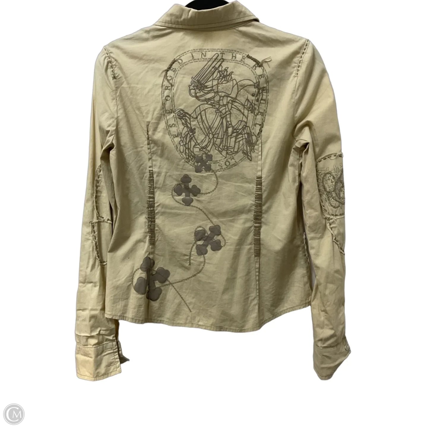 Top Long Sleeve By Clothes Mentor In Beige, Size: M