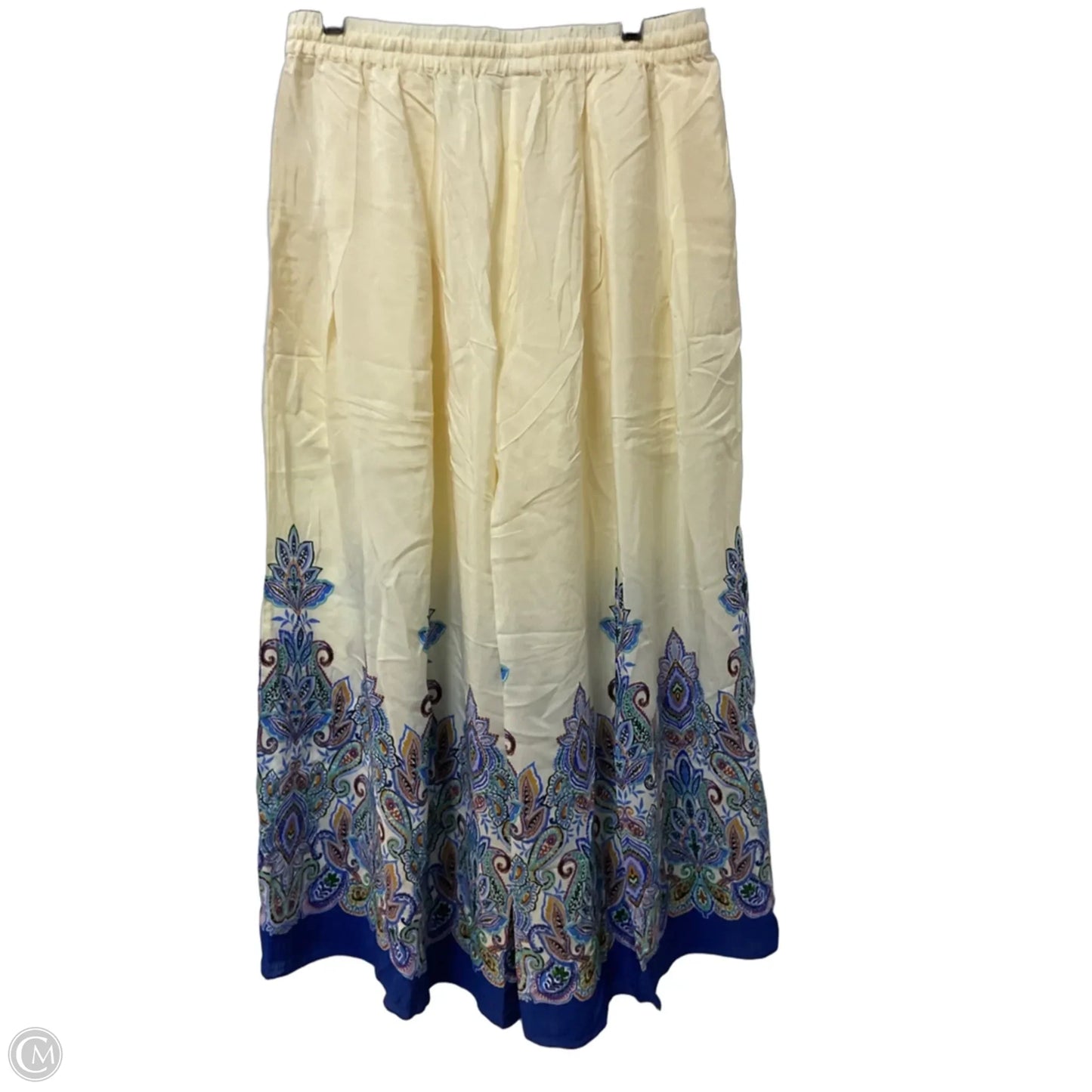 Pants Wide Leg By Johnny Was In Blue & Cream, Size: M