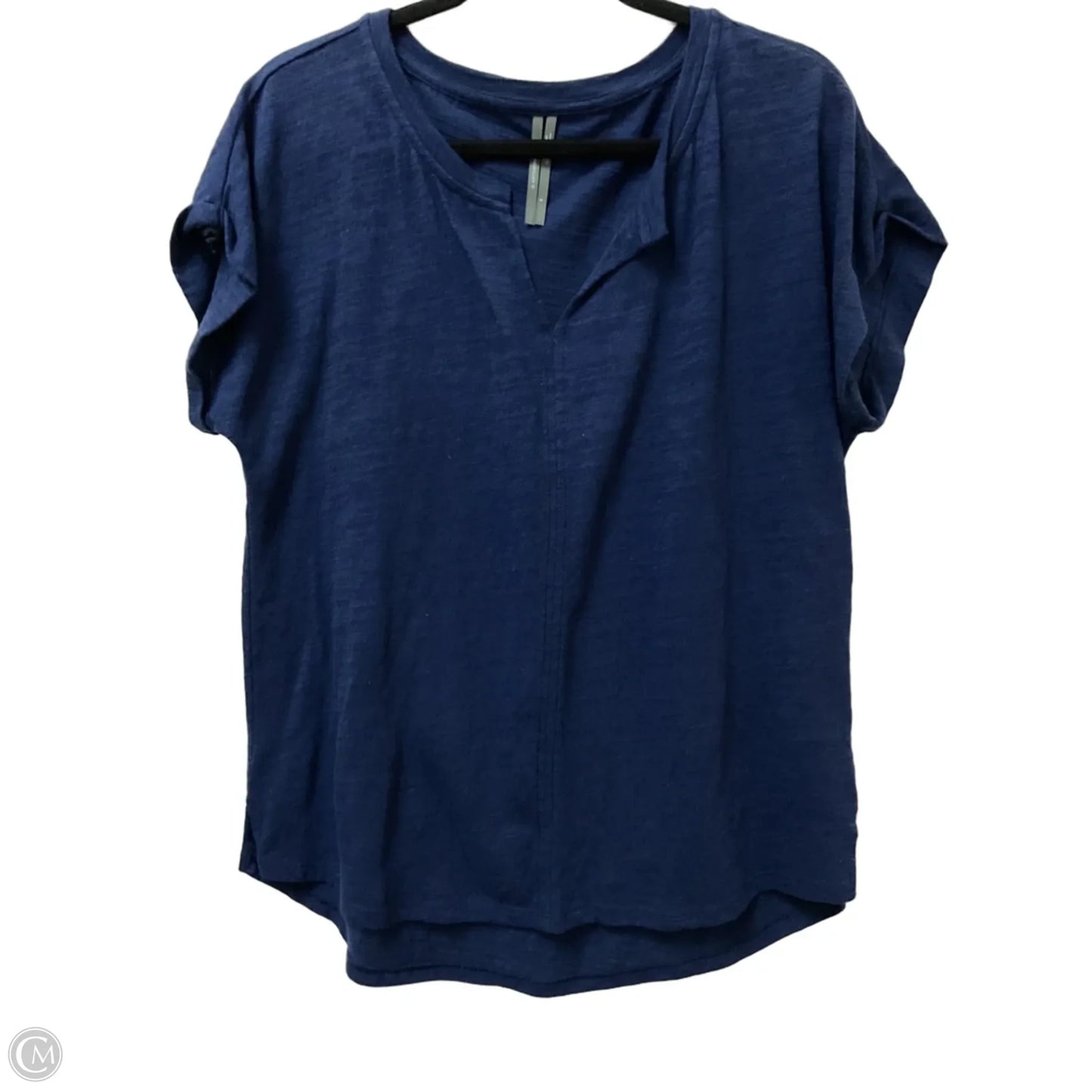 Top Short Sleeve Basic By Anthropologie In Navy, Size: S