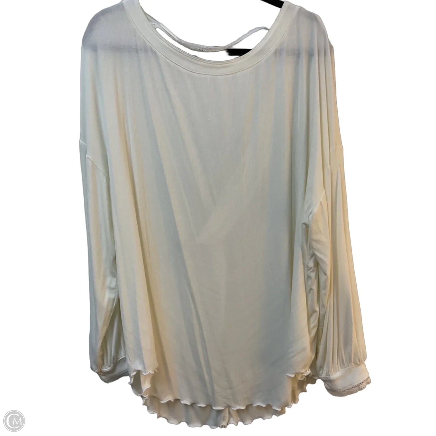 Top Long Sleeve By Free People In Ivory, Size: L