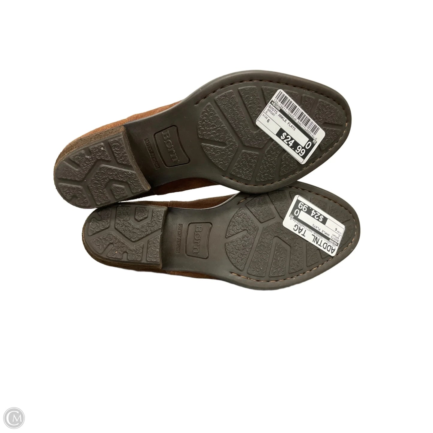 Boots Ankle Flats By Born In Brown, Size: 6