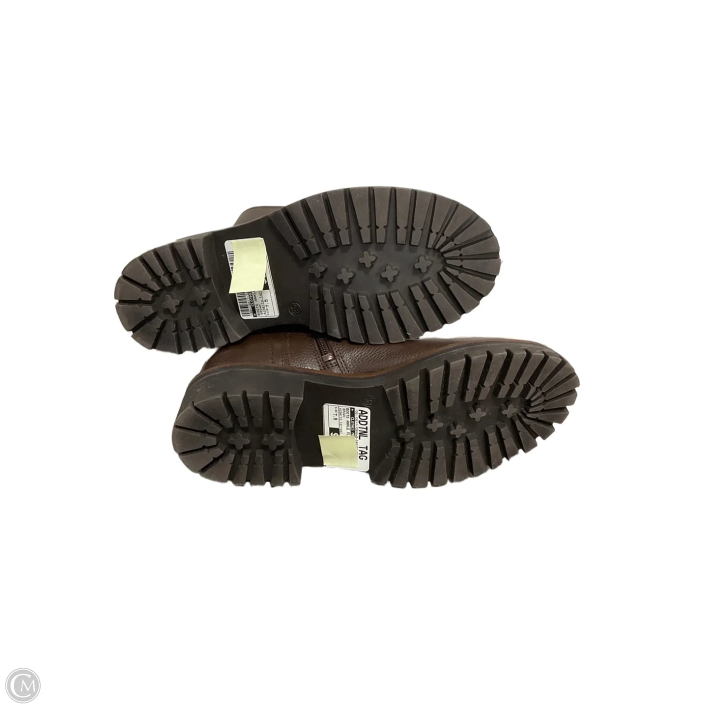 Boots Ankle Flats By Clothes Mentor In Brown, Size: 7.5