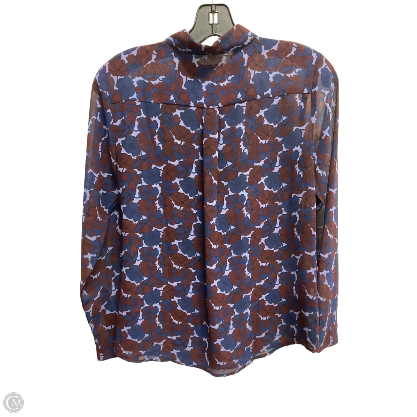 Blouse Long Sleeve By Ann Taylor In Multi-colored, Size: Xsp