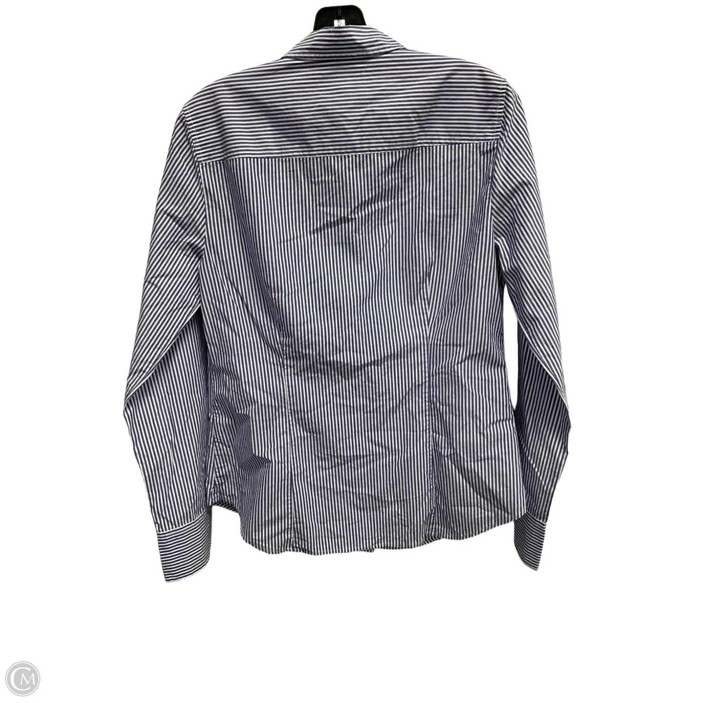 Blouse Long Sleeve By J. Crew In Striped Pattern, Size: M