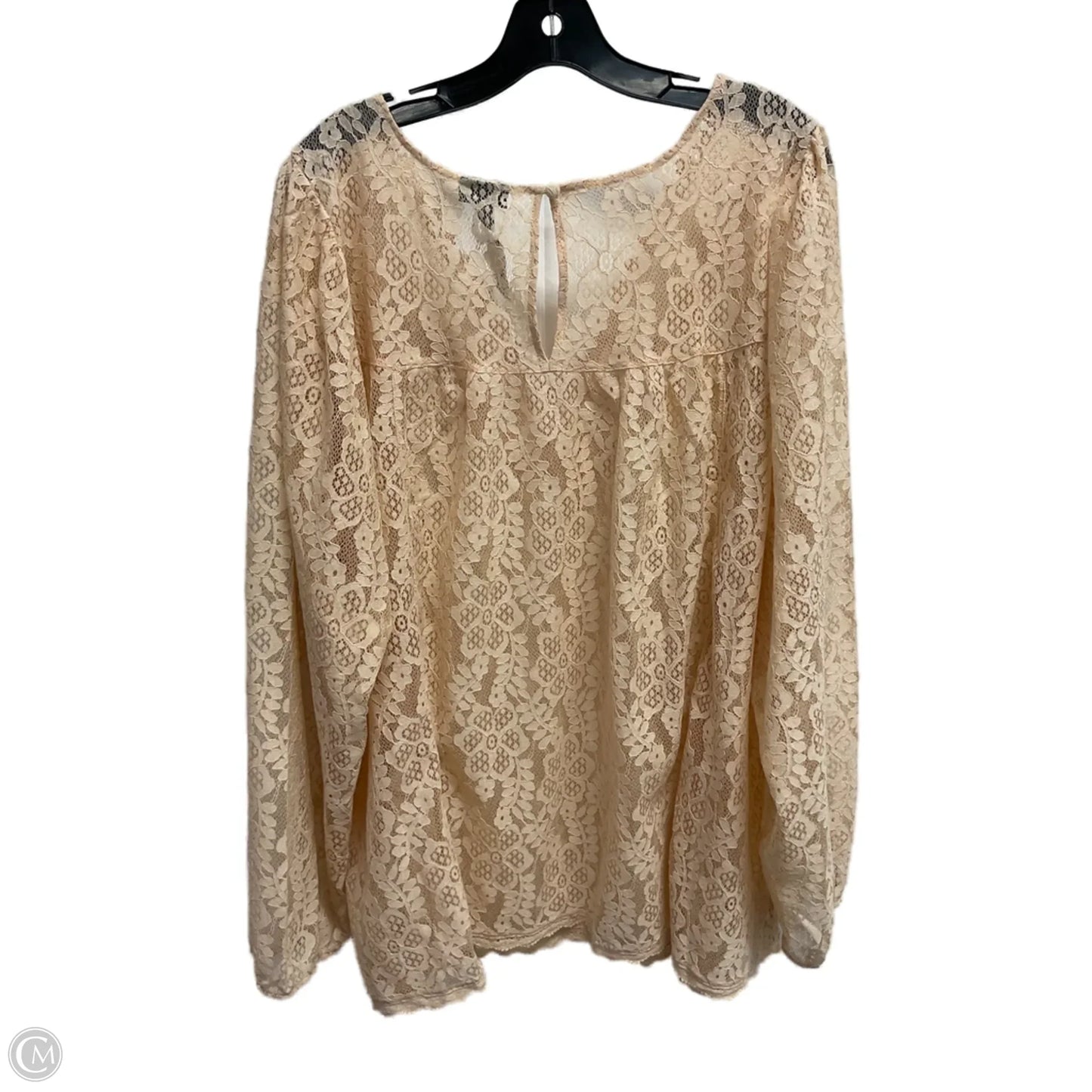 Top Long Sleeve By Torrid In Tan, Size: 4x