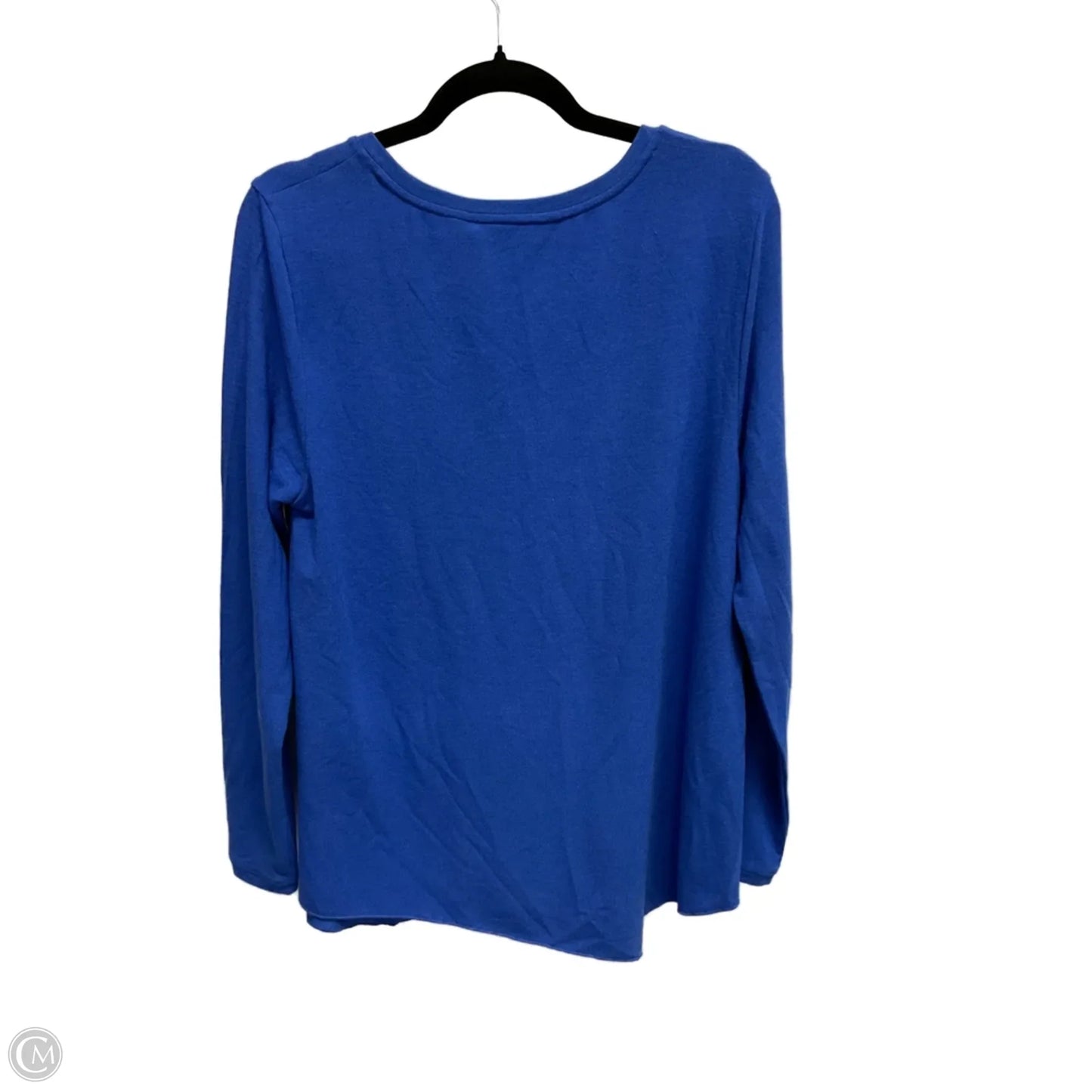 Top Long Sleeve Basic By Soft Surroundings In Blue, Size: L
