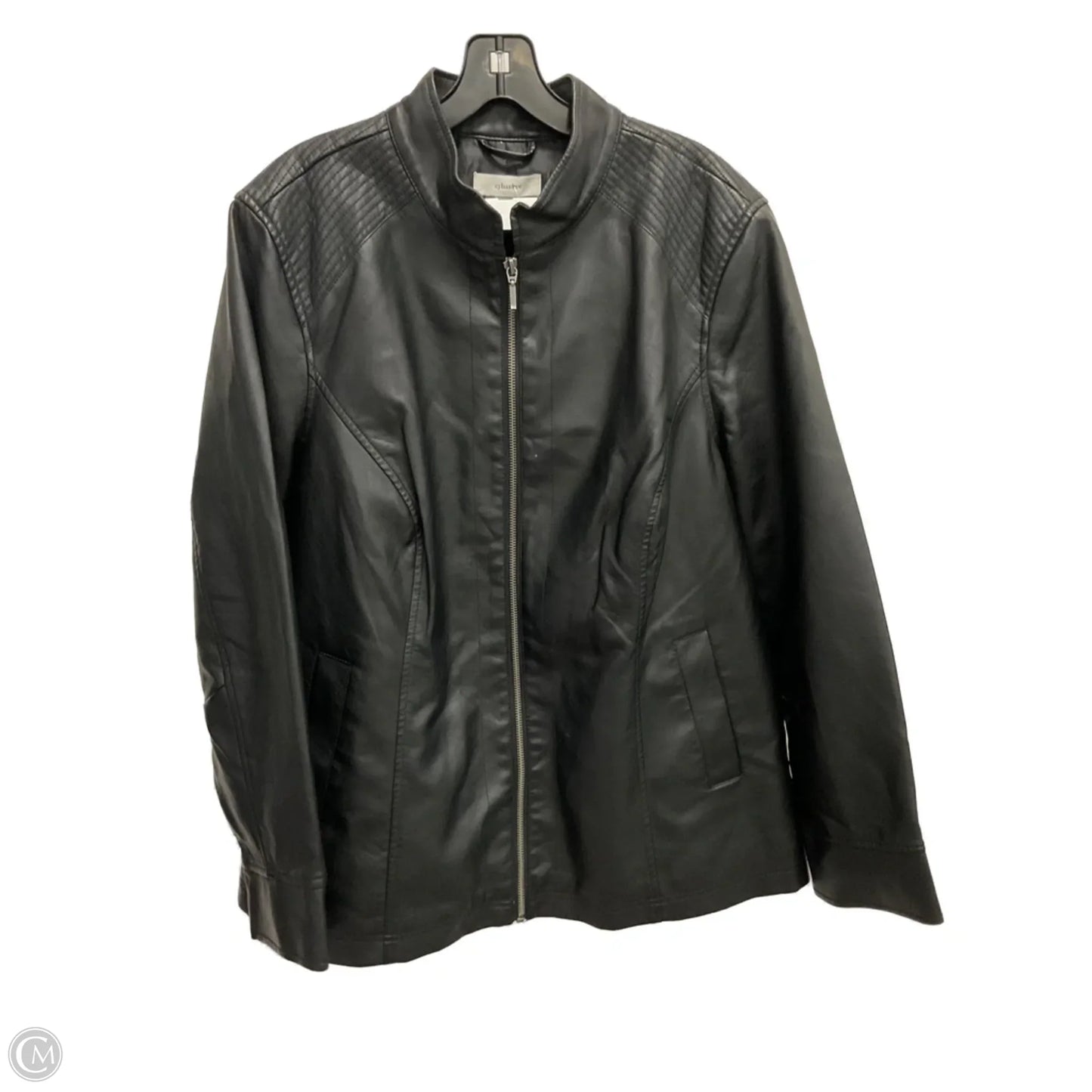Jacket Moto By Cj Banks In Black, Size: 1x