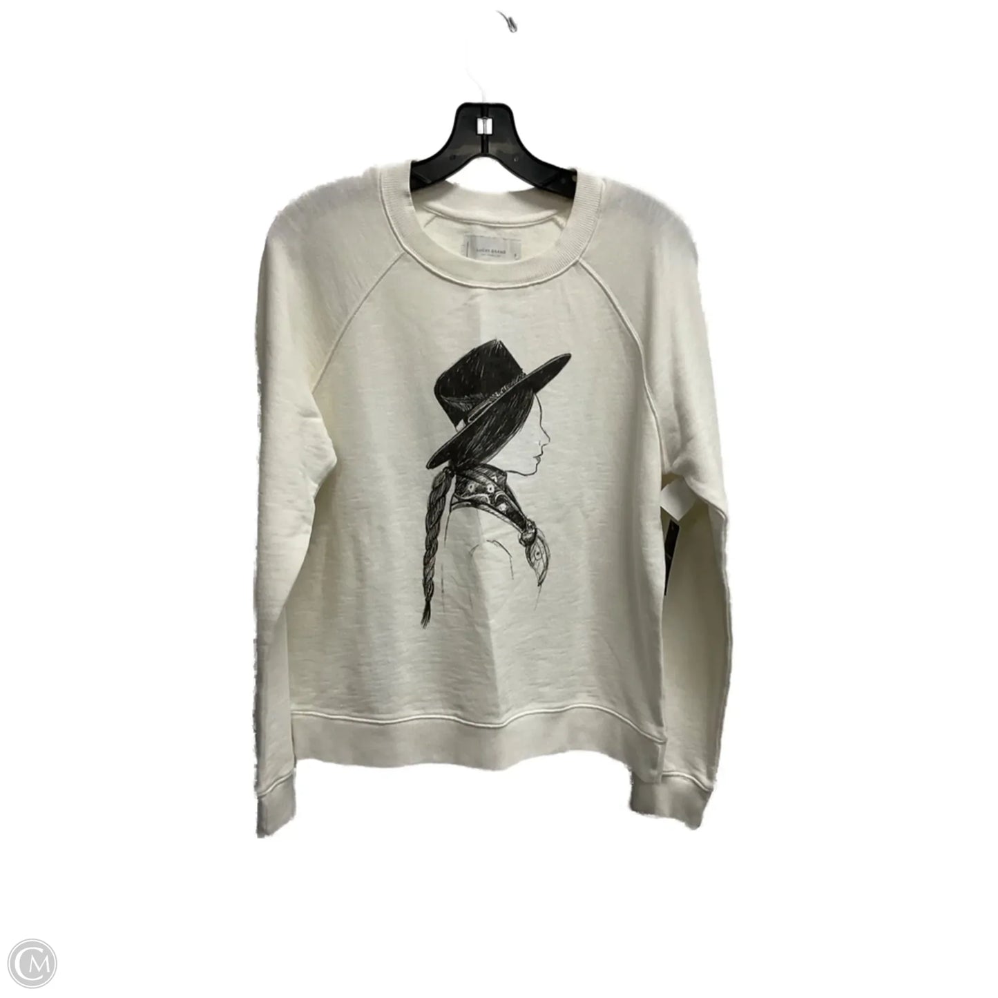 Sweatshirt Crewneck By Lucky Brand In White, Size: S