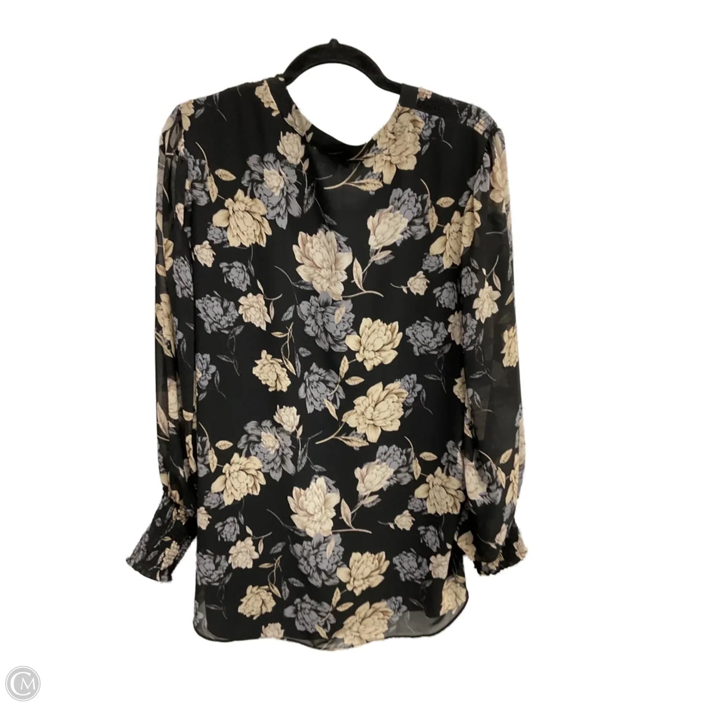 Top Long Sleeve By Vince Camuto In Floral Print, Size: 2x