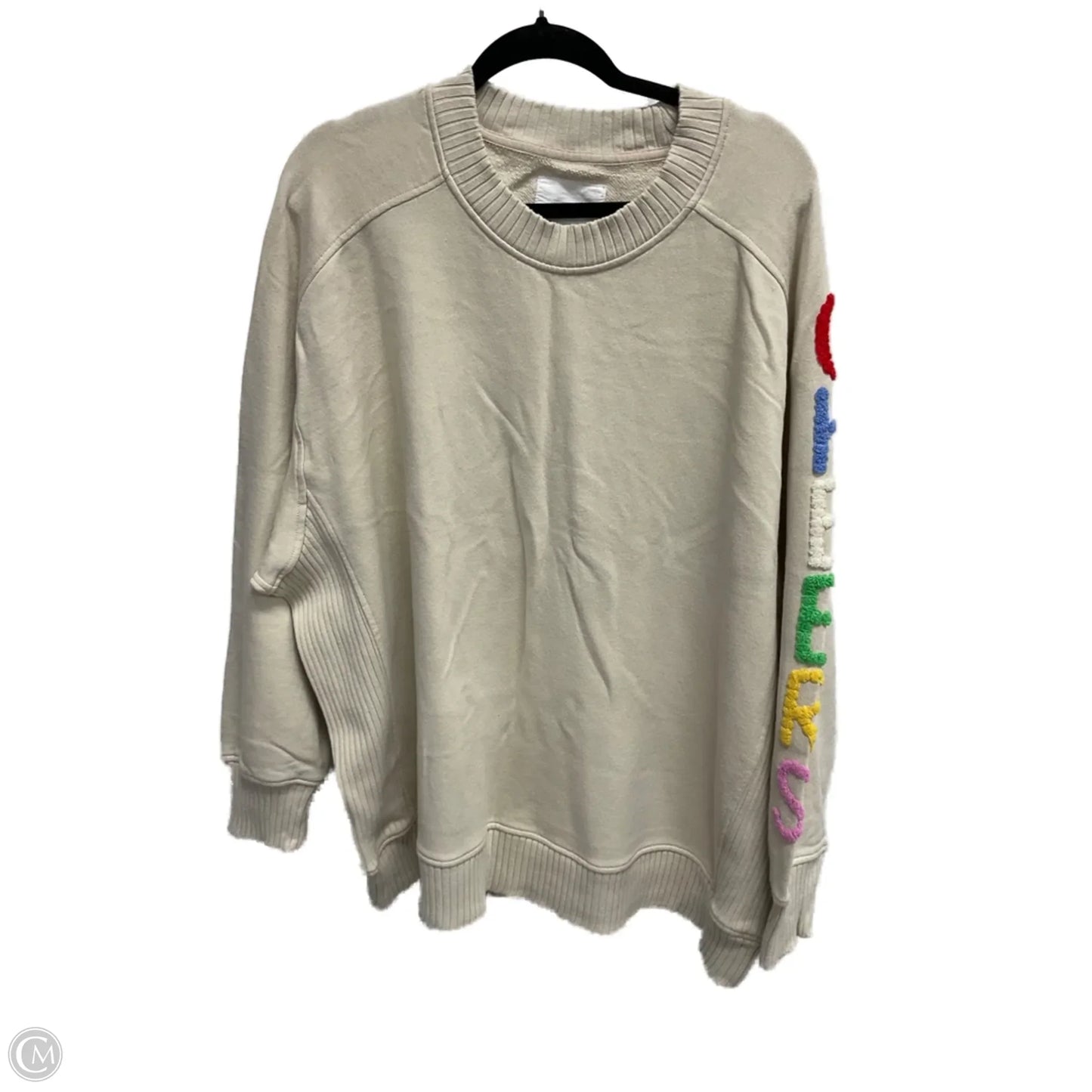Sweatshirt Crewneck By Aerie In Beige, Size: Xl