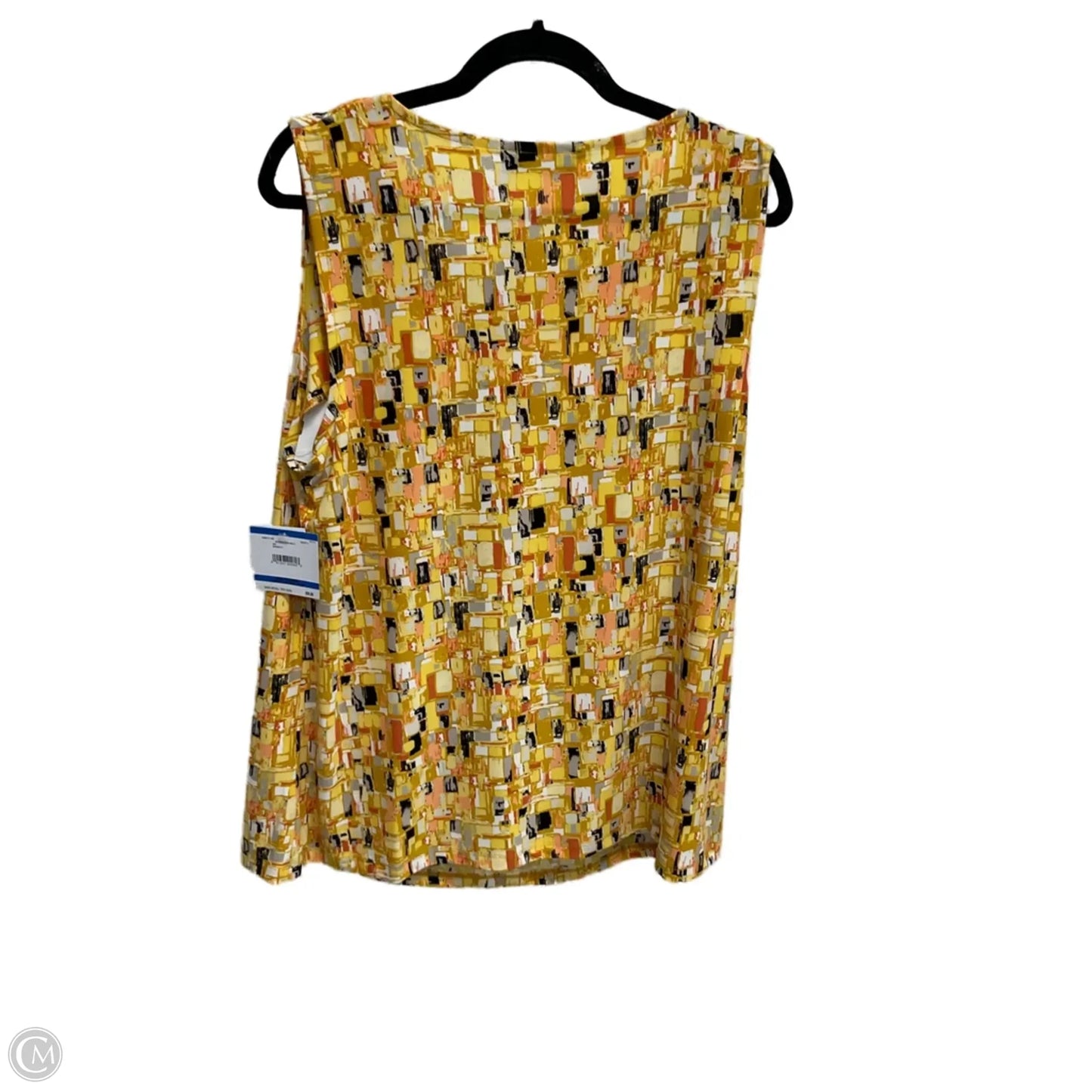 Top Sleeveless By Kasper In Yellow, Size: 1x