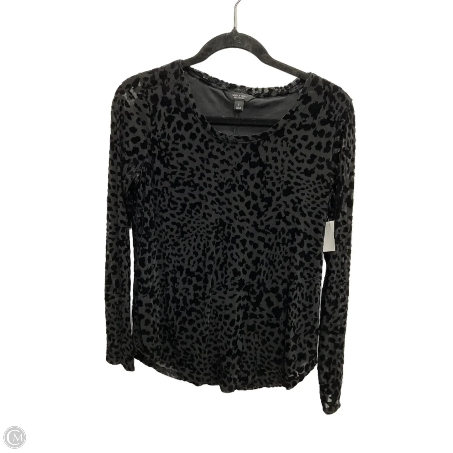 Top Long Sleeve By Simply Vera In Black, Size: S