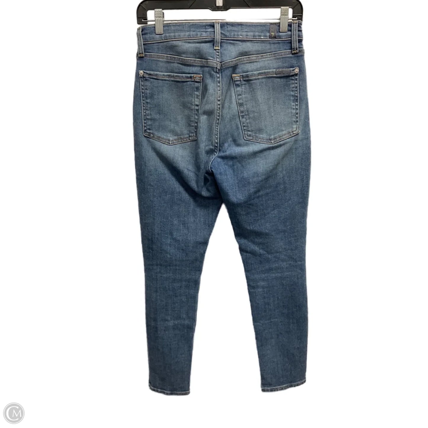 Jeans Skinny By 7 For All Mankind In Blue Denim, Size: 2