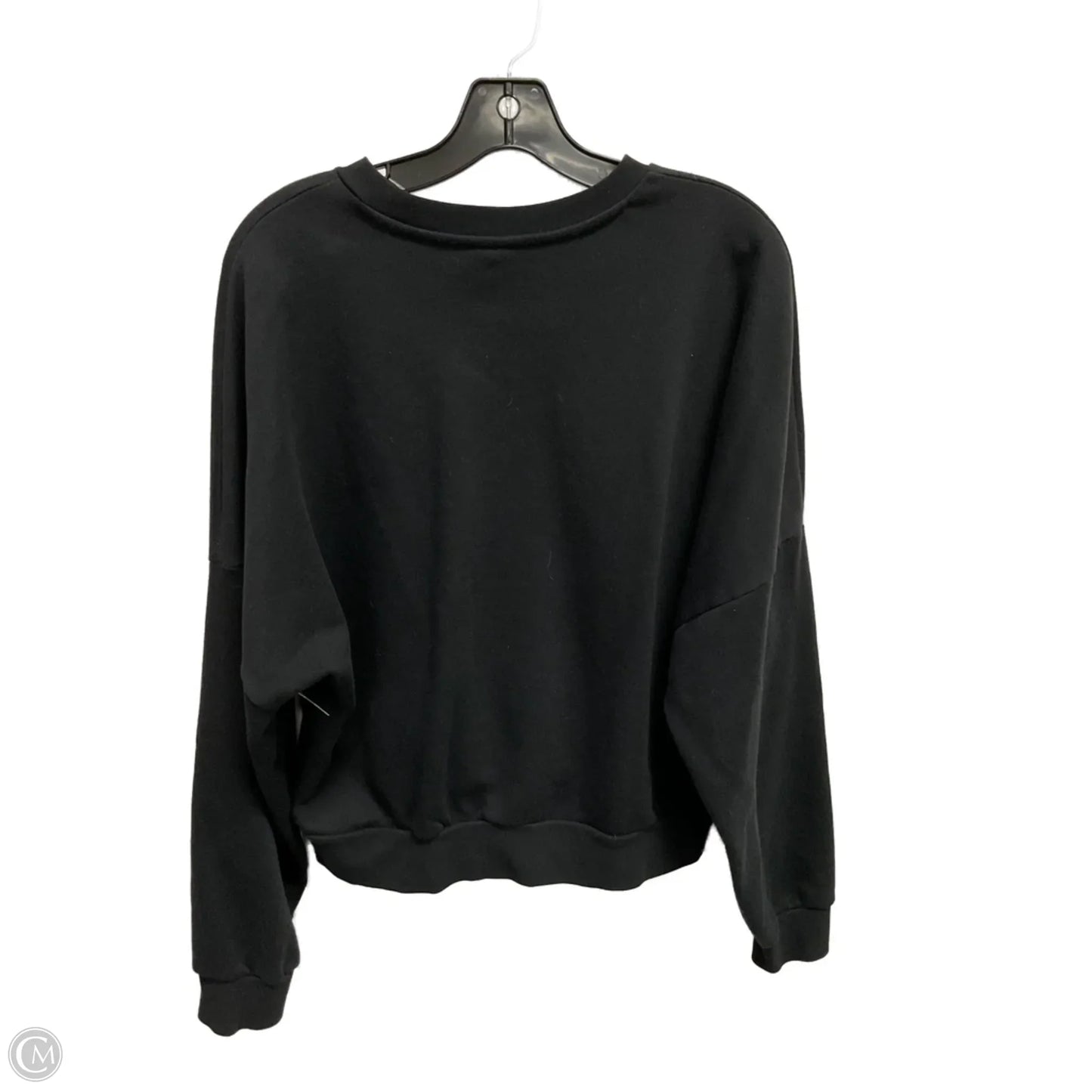 Athletic Sweatshirt Collar By Adidas In Black, Size: M