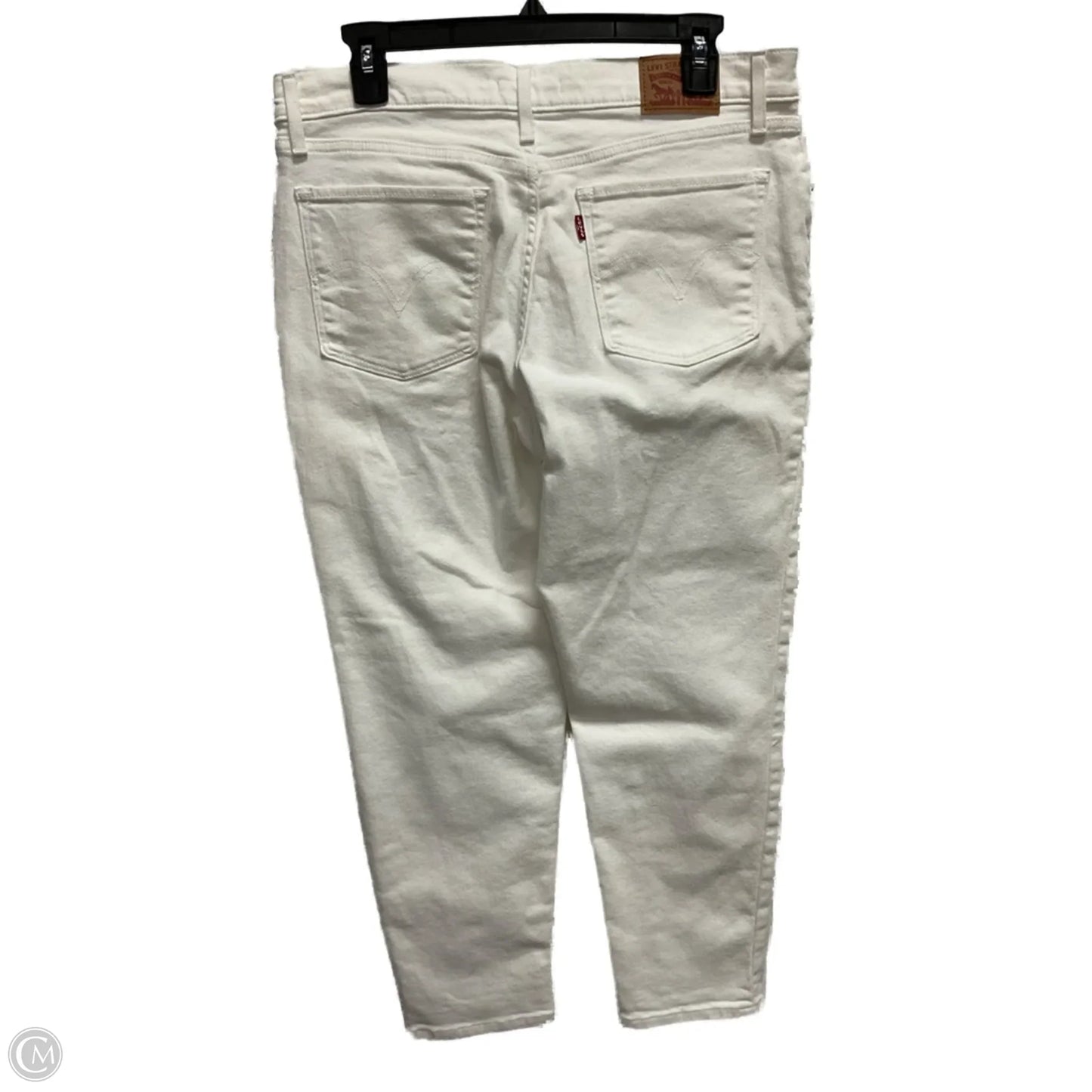 Jeans Cropped By Levis In White Denim, Size: 10