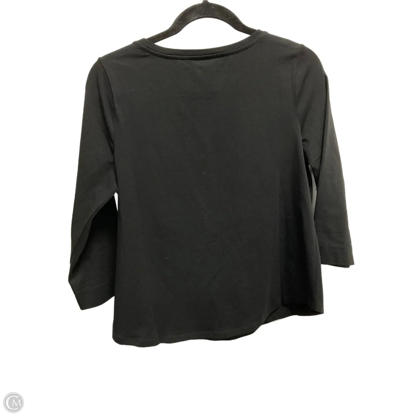Top 3/4 Sleeve By Chicos In Black, Size: S