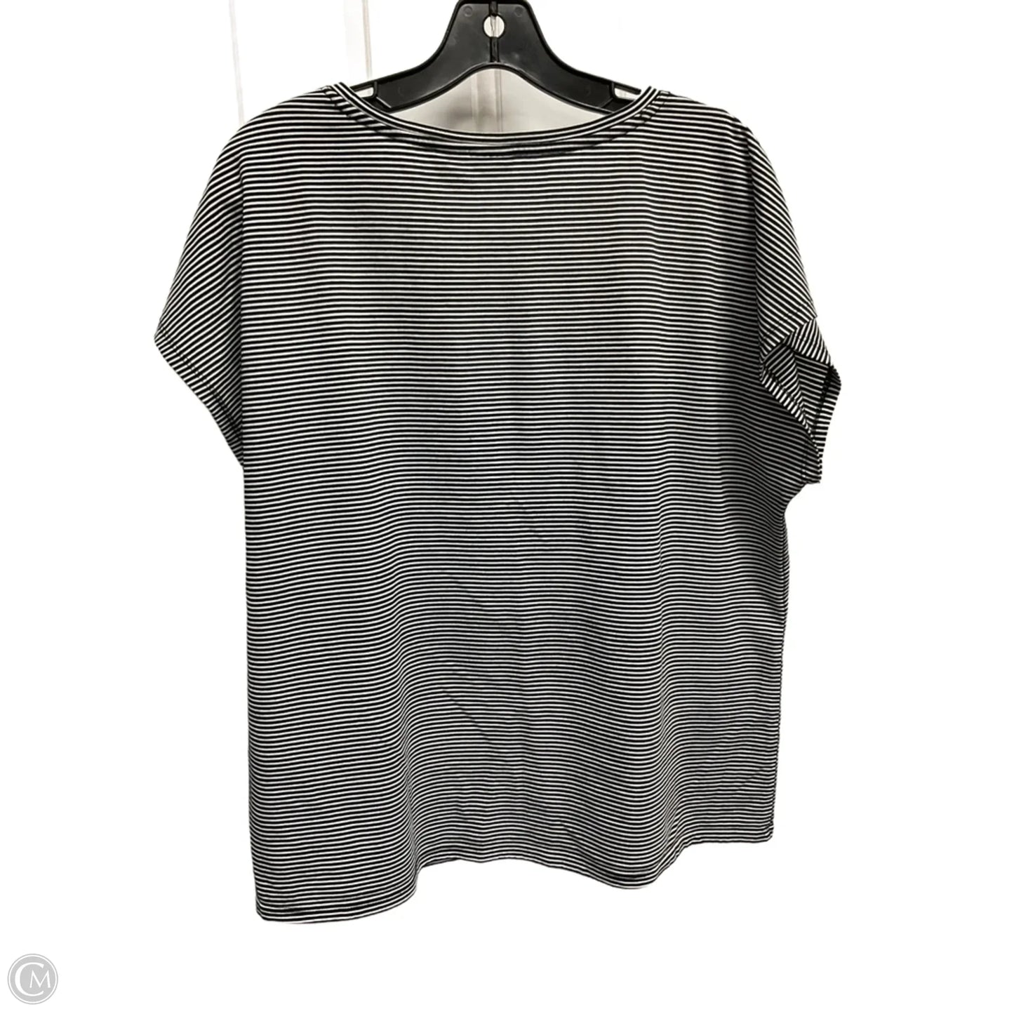 Top Short Sleeve By Chicos In Striped Pattern, Size: Xl