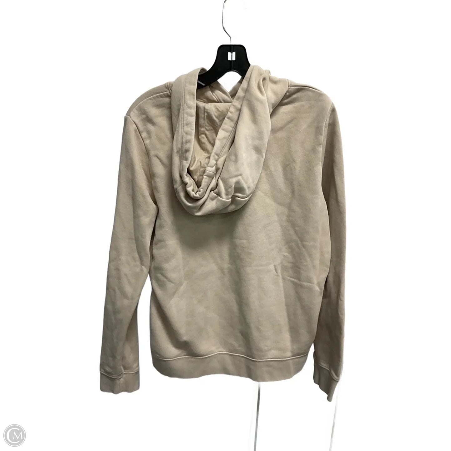 Athletic Sweatshirt Hoodie By Nike In Tan, Size: M