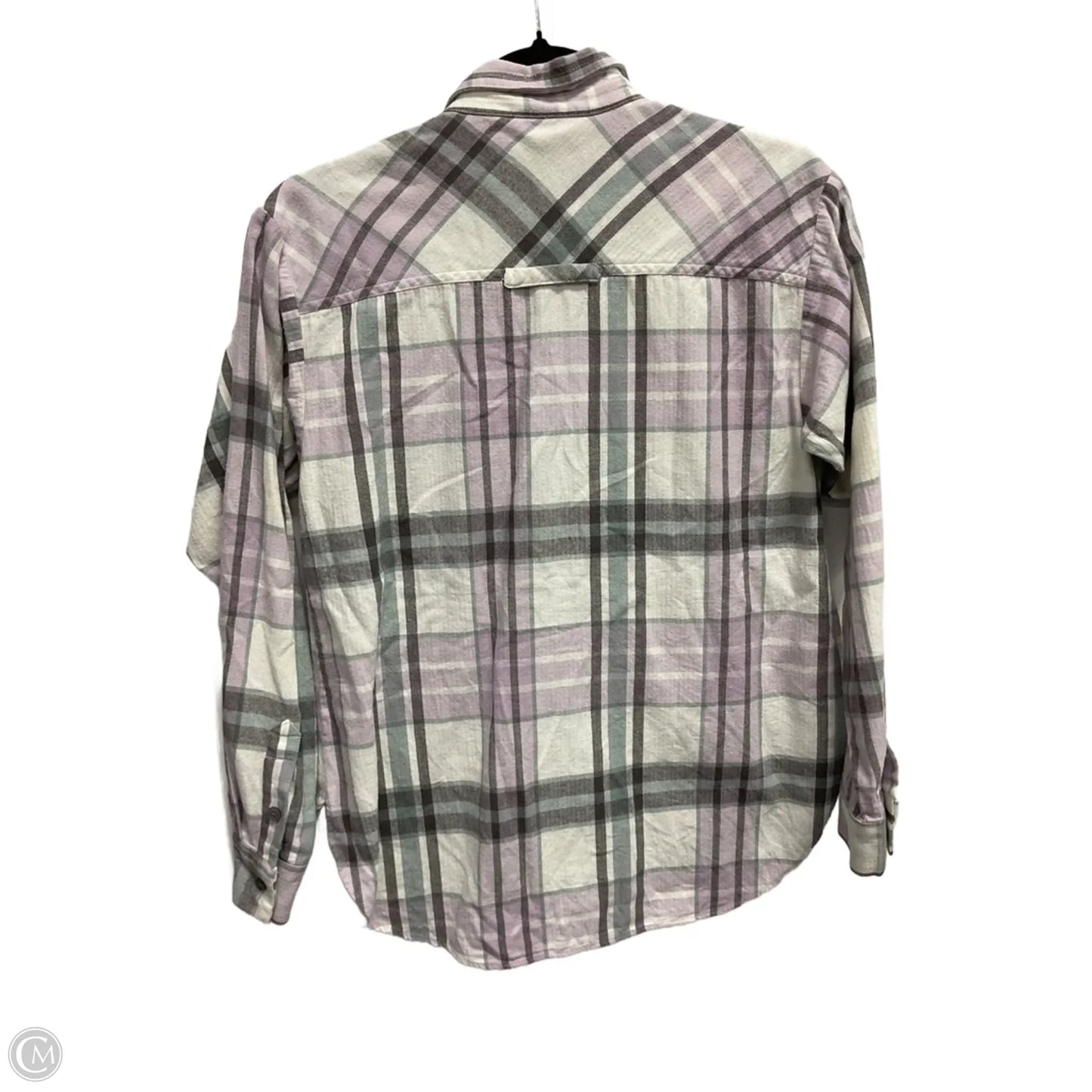 Top Long Sleeve By Loft In Plaid Pattern, Size: Xs