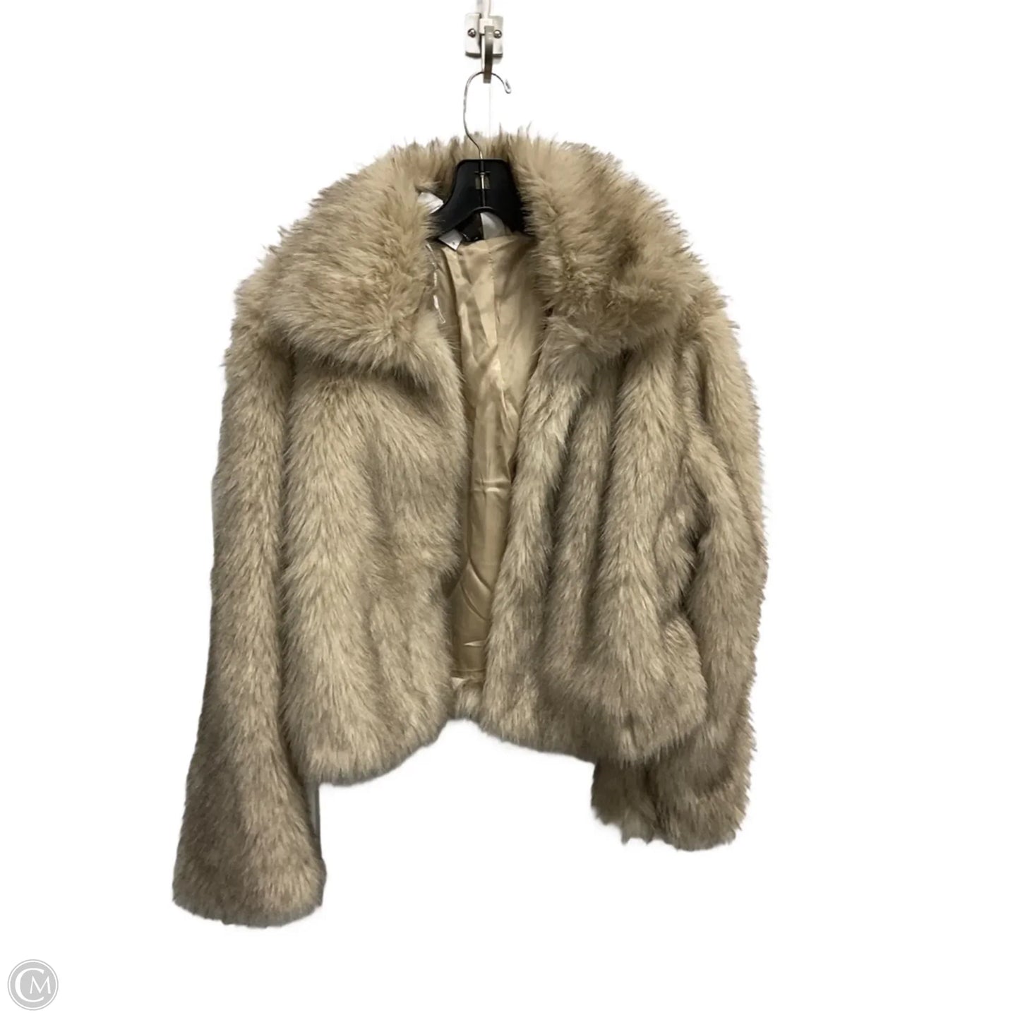 Jacket Faux Fur & Sherpa By Divided In Tan, Size: L