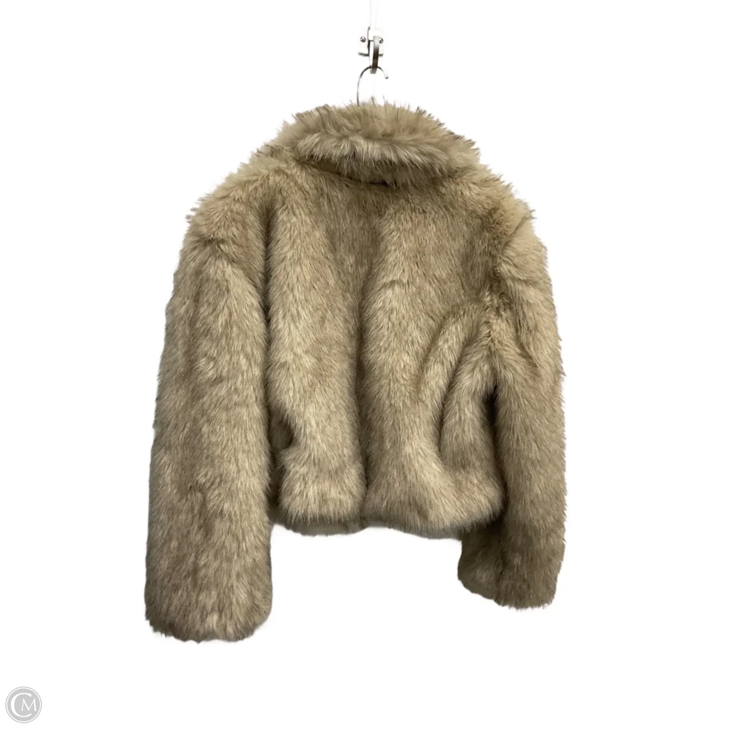 Jacket Faux Fur & Sherpa By Divided In Tan, Size: L