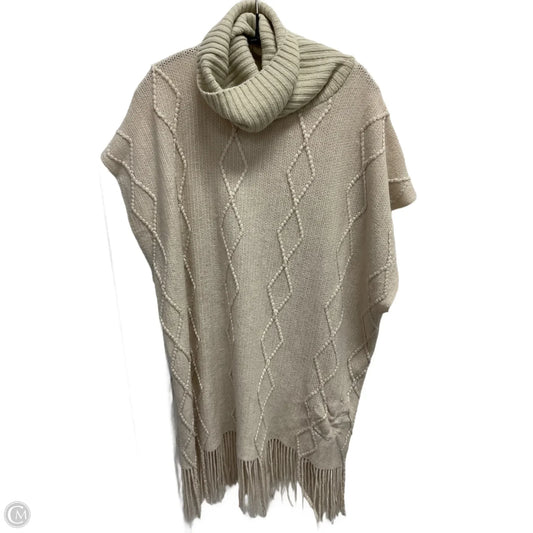 Poncho By Clothes Mentor In Tan, Size: Osfm
