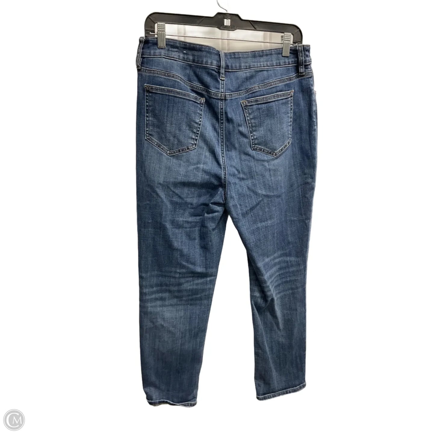 Jeans Straight By Chicos In Blue Denim, Size: 10