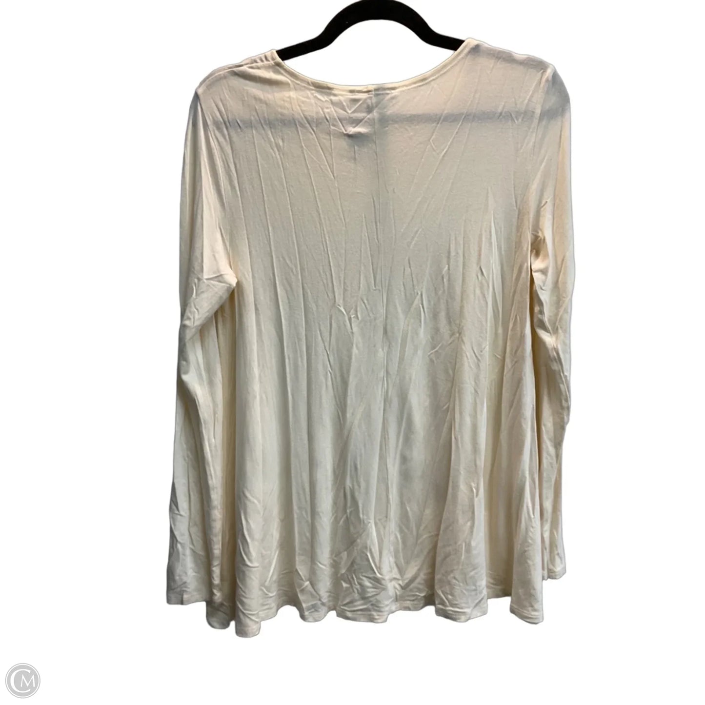 Top Long Sleeve Basic By Eileen Fisher In Cream, Size: Xs