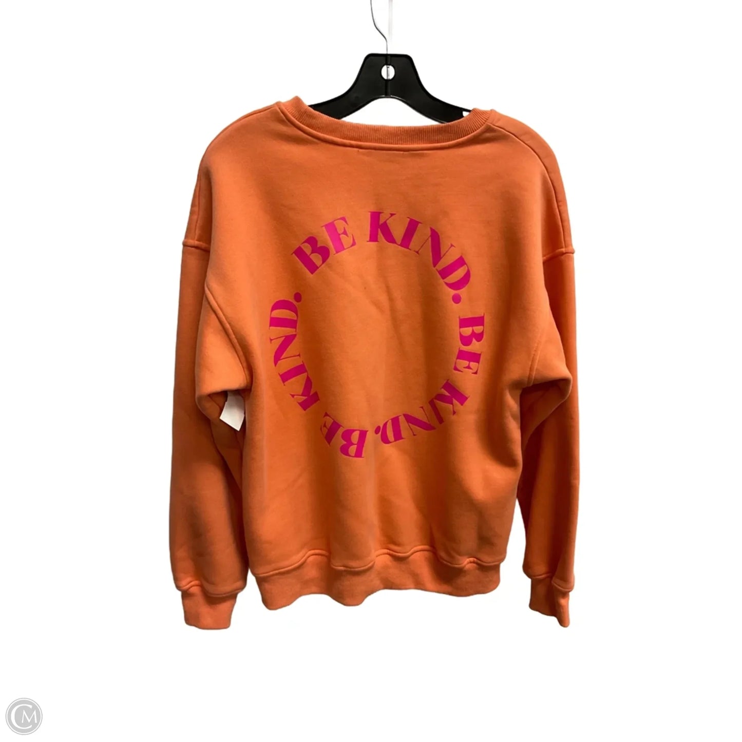 Sweatshirt Crewneck By Bailey Rose In Orange, Size: S