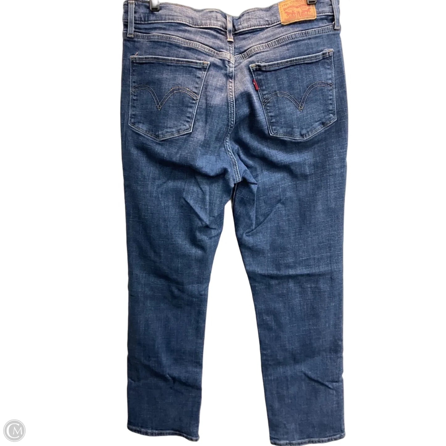 Jeans Straight By Levis In Blue Denim, Size: 8