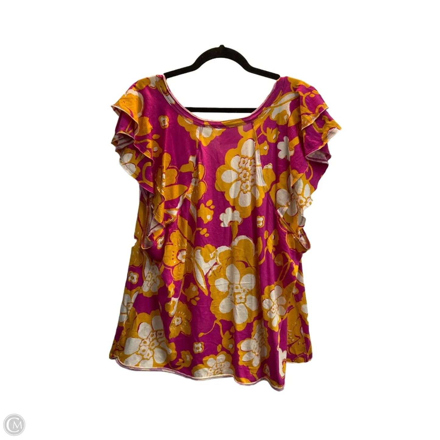 Top Short Sleeve By Maeve In Floral Print, Size: 3x