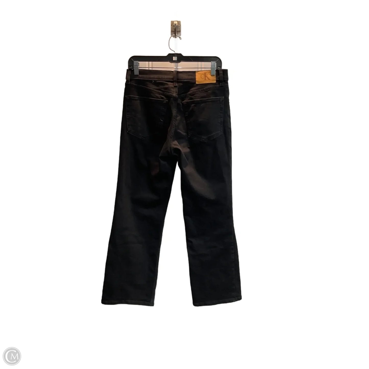 Jeans Straight By Calvin Klein In Black Denim, Size: 8