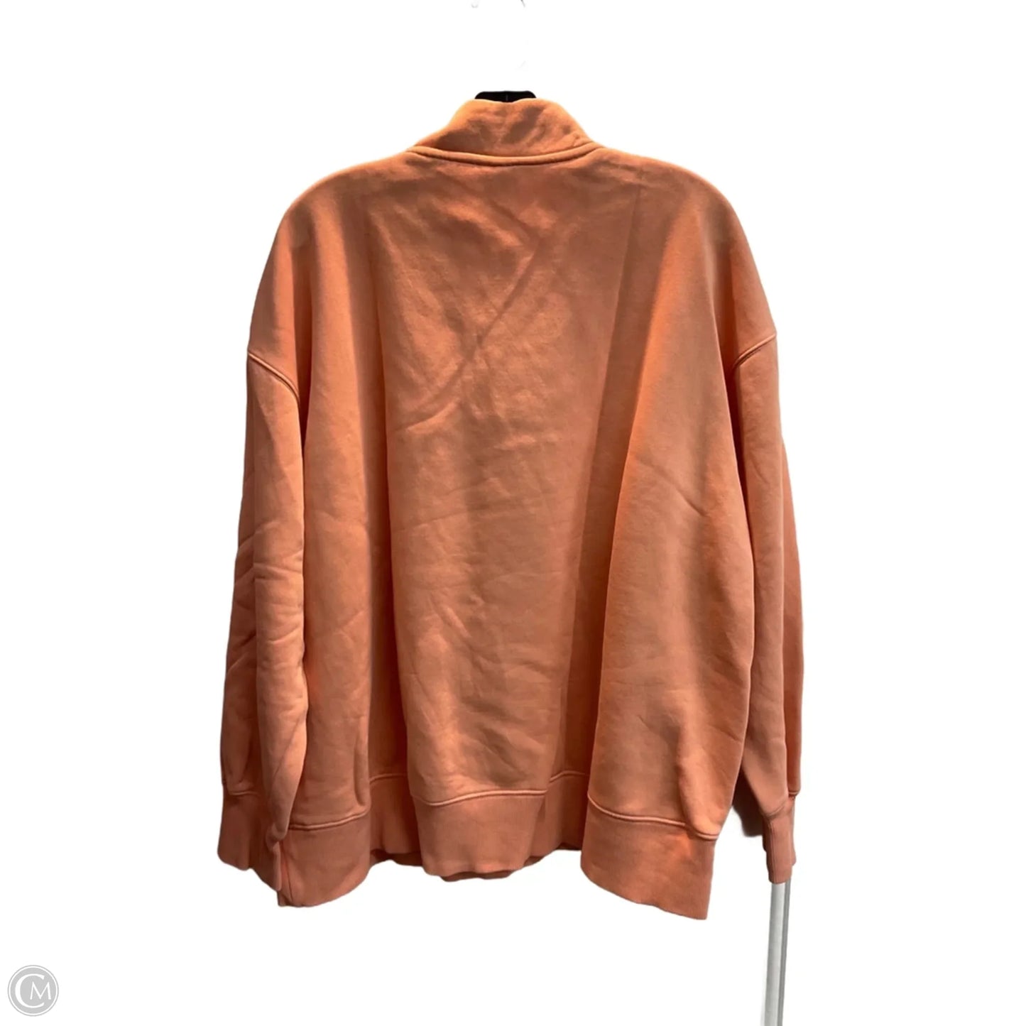 Athletic Sweatshirt Collar By Nike In Orange, Size: L